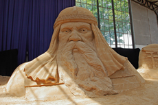 Sandskulpturen Travemünde 2022<br />Reise um die Welt<br />Dschingis Khan - © Evangelos Stafylidis (Europa)