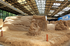 Sandskulpturen Travemünde 2022 - Reise um die Welt. Beduinenzelt - © Inese Valtere und Donatas Mockus (Mittlerer Osten)