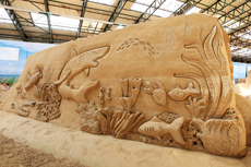Sandskulpturen Travemünde 2022 - Reise um die Welt. Great Barrier Reef - © Jess Parrish (Australien)