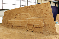 Sandskulpturen Travemünde 2022 - Reise um die Welt. Kuba - „Vova“ © Wtodek Bludnik (Südamerika)